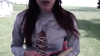 farmgirl  Creamy Pussy penetration dildo