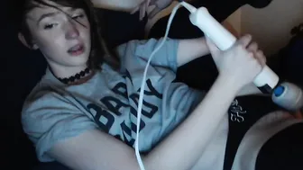 snugglepunk White-haired Shmara posing in lingerie