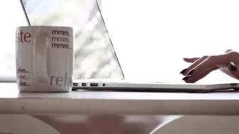 Emilylynne Teen beauty caresses shaved cunt