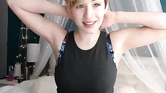 AuroraXoxo blonde plays with sex toy