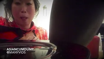 Asian CumDump manyvids skinny lady jerking pussy with dildos