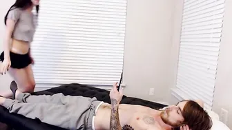 Bijou manyvids charming girl having fun with sex toy