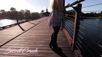 ASMR Cherry Crush girl in stockings shows juicy ass