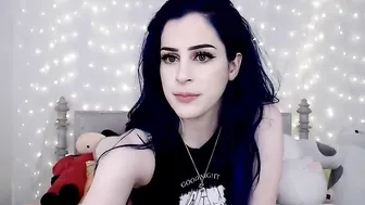 kati3kat naughty female caresses shaved cunt