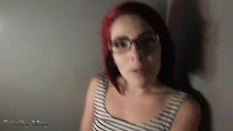 TrinityMay33 manyvids masturbating for a stranger in arcade