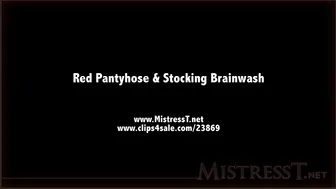 clips4sale Mistress T - red pantyhose and stocking brainwash 720p