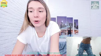 evacoy naughty nipple performs a light striptease