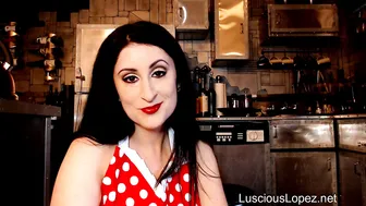 Luscious Lopez _[1376854] #lusciouslopez polka dot #apron in the kitchen #booty [2018-04-24]