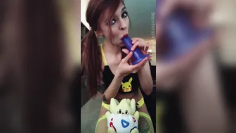 snortneypoptart _Hot Anime Girl Trains Throat For Stuffie