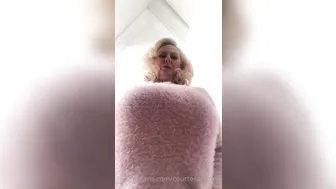 courtesananna 17.05.2020 No bra and wearing a soft fluffy pink sweater .