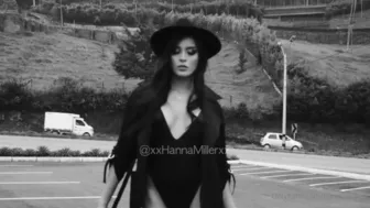 Hanna Miller onlyfans Busty slut caresses shaved pussy