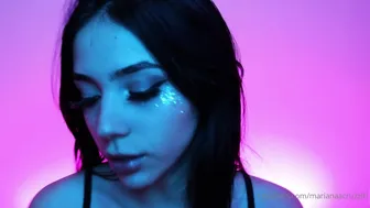 Mariana Cruz aka marianaacruzz onlyfans busty young lady caresses shaved cunt